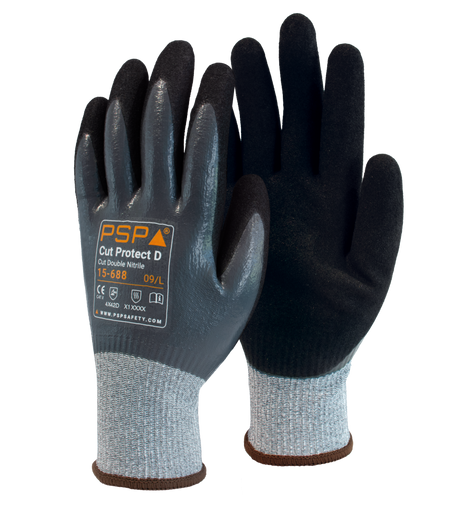 PSP 15-688 Cut D Double Nitrile, 8