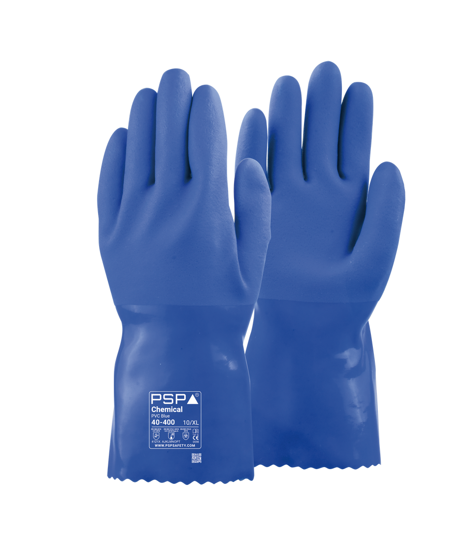 40-400 Chemical PVC Blue Werkhandschoen - Duopro.nl