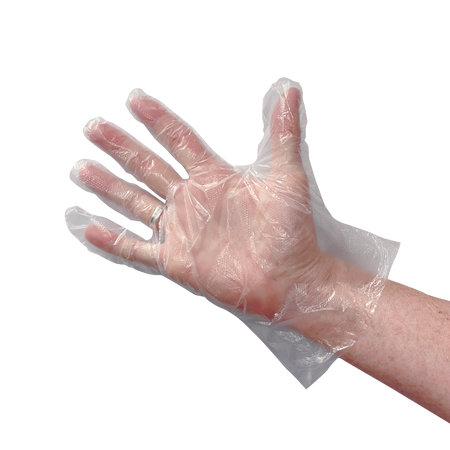 PE handschoen geruwd 30mu à 100 stuks