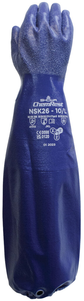 Showa NSK 26 Nitril blauw 63cm, mt 9/M