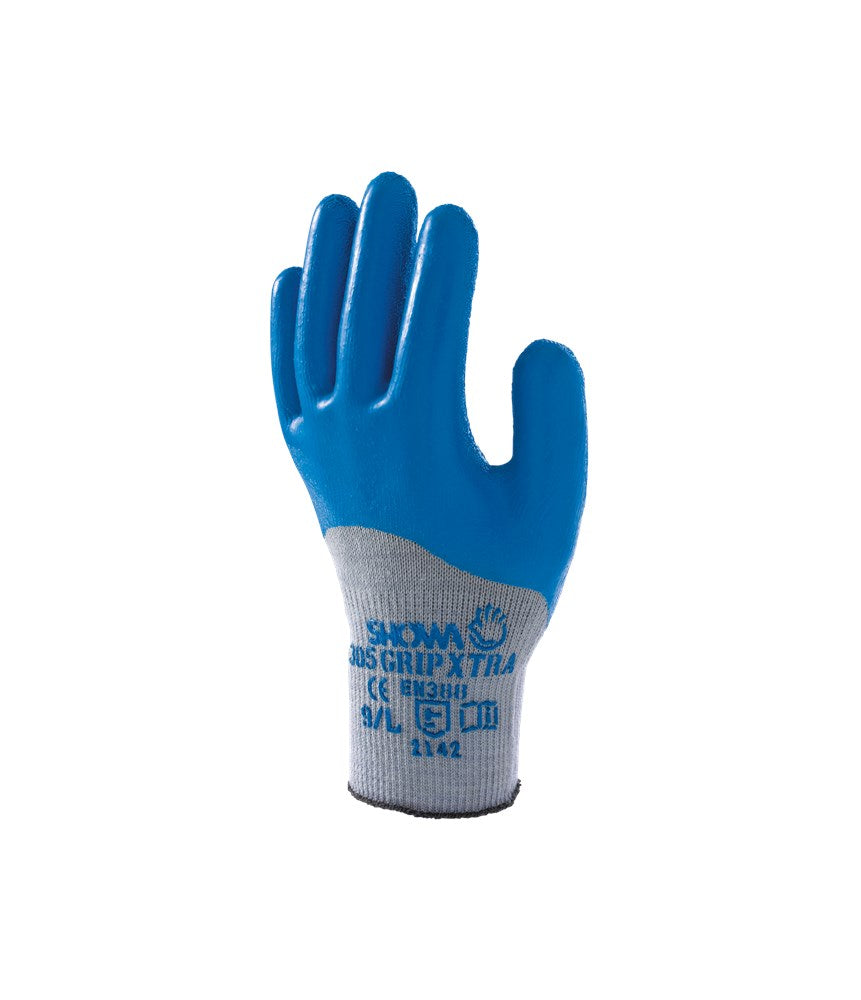 Showa 305 Latex grijs/blauw, mt 8-M