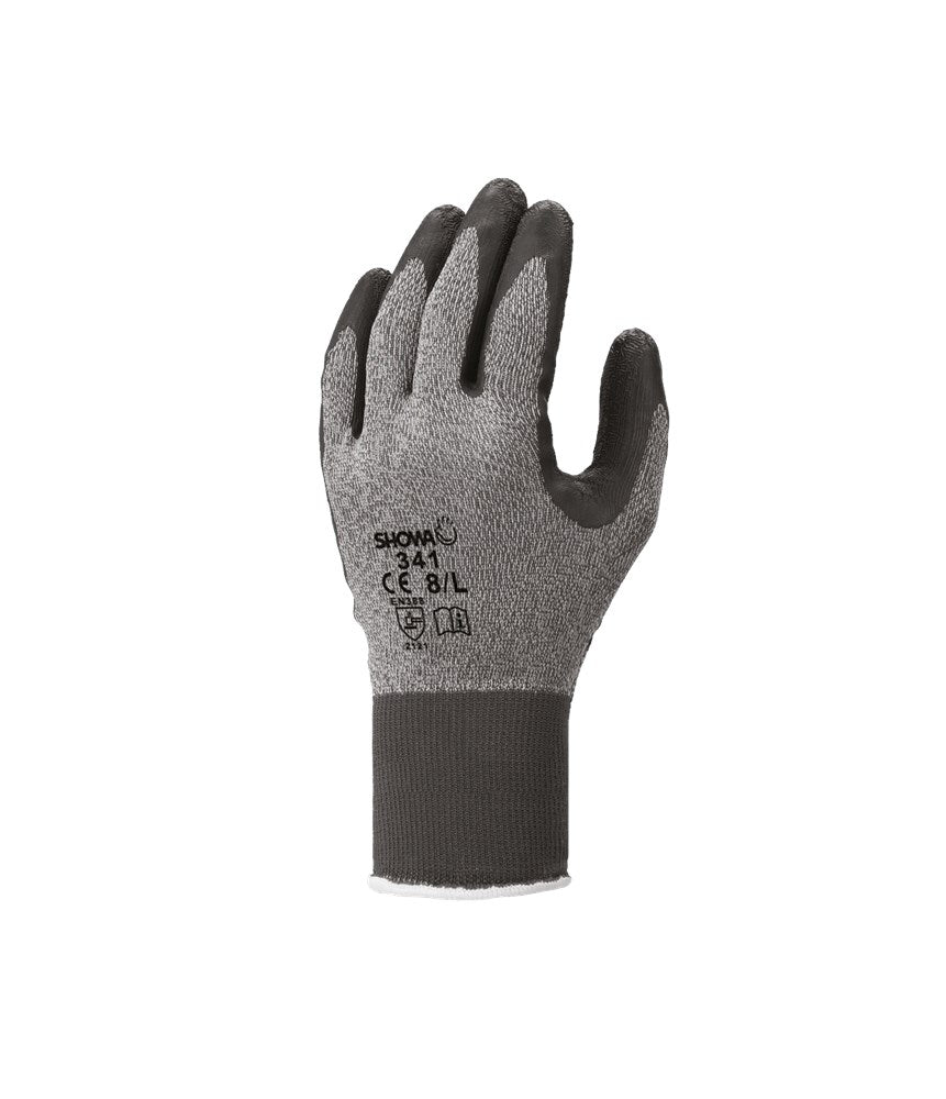 Showa 341 Latex grijs/zwart, mt 6-S