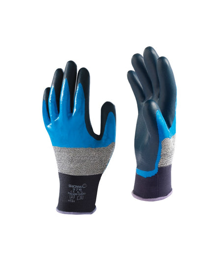 Showa 376R 3/4Nitril blauw/zwart, 10-XXL