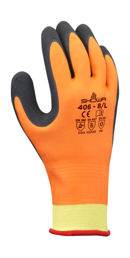 Showa 406 Latex Cold oranje mt 8-L