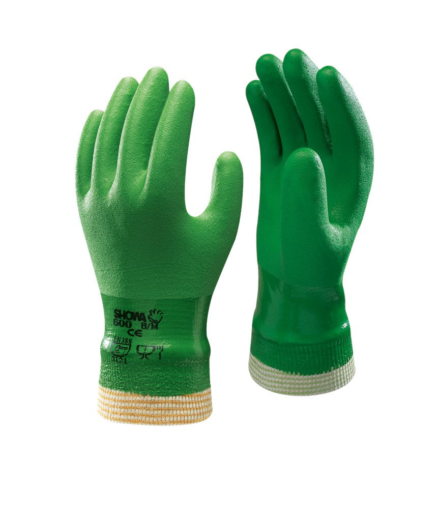 Showa 600 PVC groen, mt 7-S