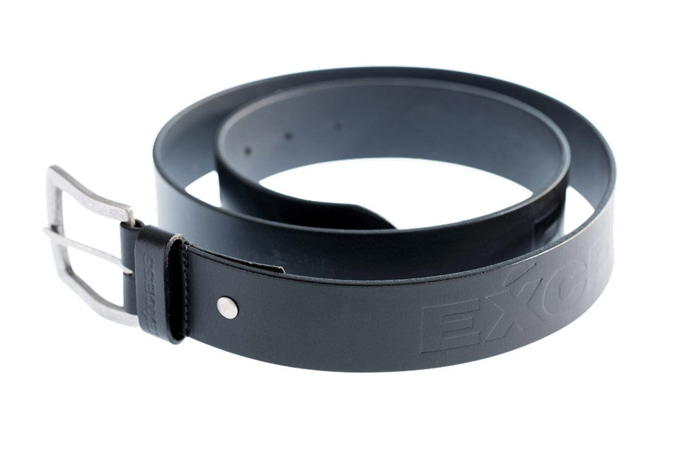 Riem van leer zwart, lengte 90 cm