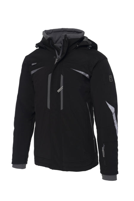 Softshell winterjack 318 zwart/grijs S