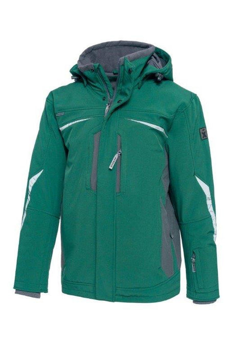 Softshell winterjack 318 groen/grijs XL