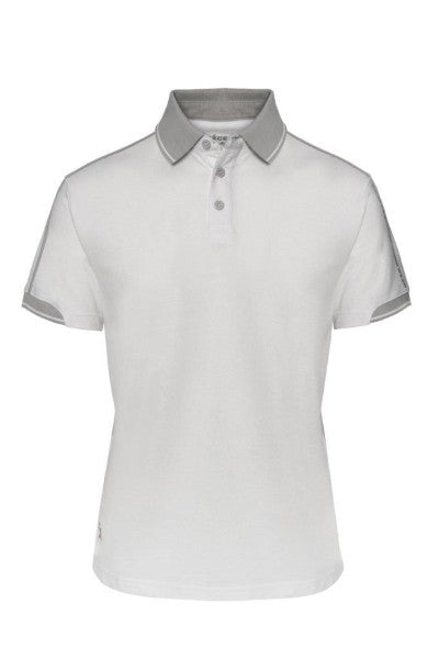 Active Pro Polo 016 wit/grijs mt S