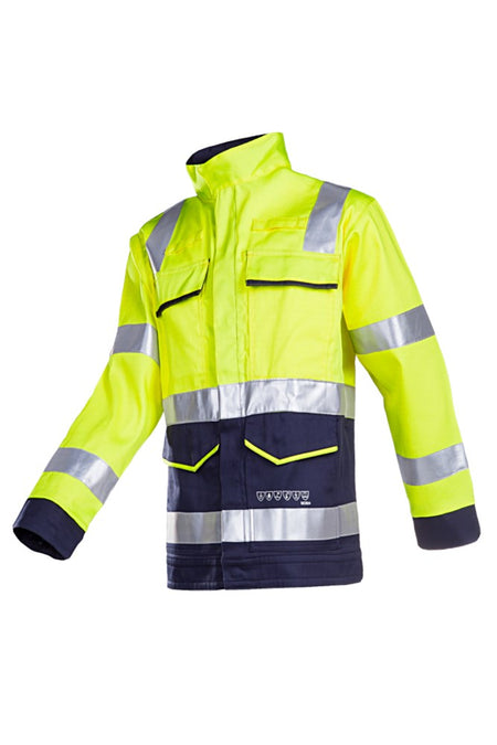 010V Jas Vendat fluo geel/marine 062