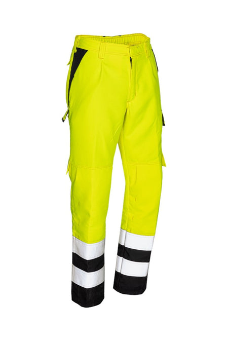 022V Broek Bakki fluo geel/marine R52
