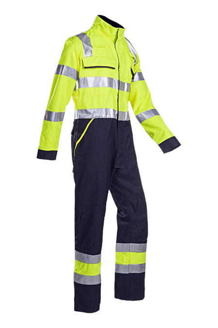 026V Overall Fareins fluo geel/mar R64