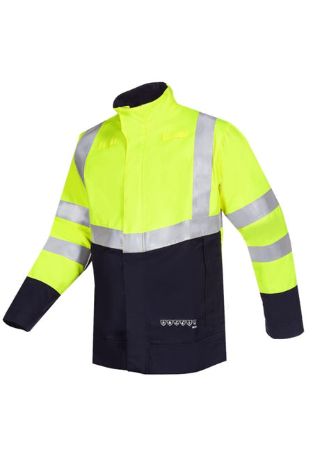 059V Blouson Lobau fluo geel/marine 060