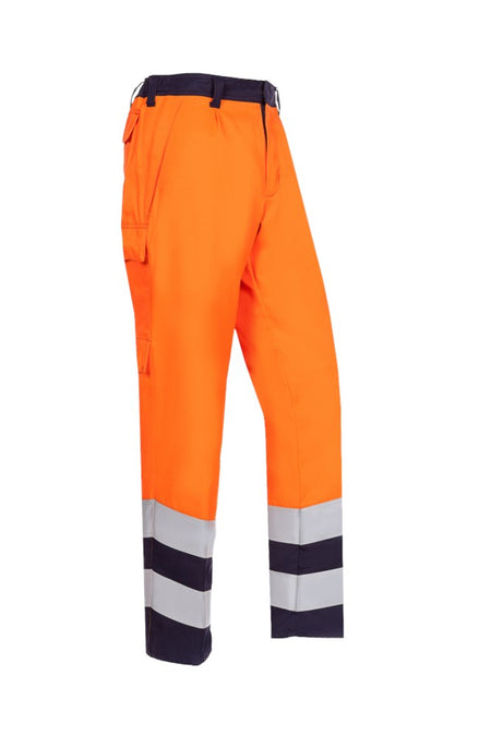 062V Broek Leste fluo oranje/marine R60