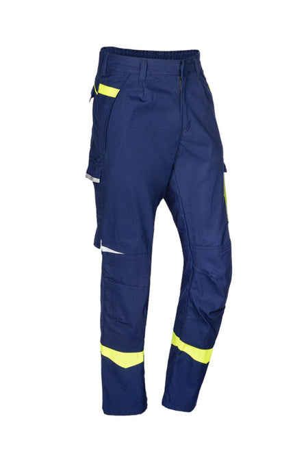 075V Broek Barcus z.blauw/fluo geel R48