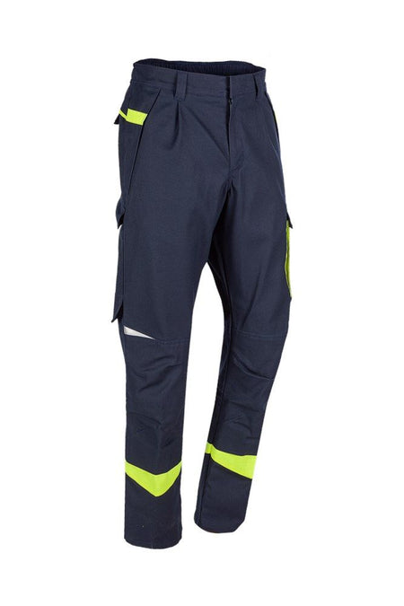075V Broek Barcus marine/fluo geel R62