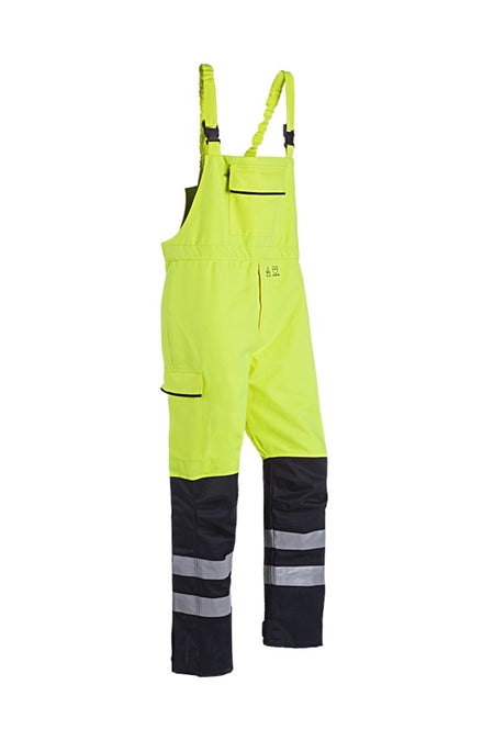 1004 Bavetbroek Pedley fluo geel/mar 2XL