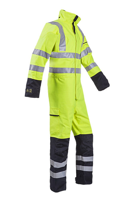 1006 Overall Bowes fluo geel/marine L