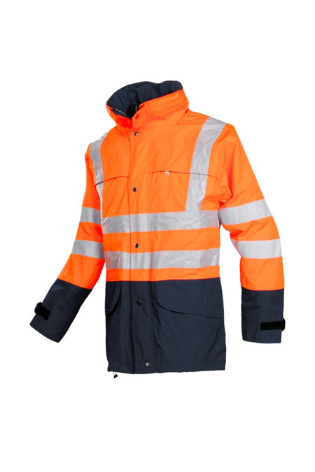 132Z Jas Brighton fluo oranje/marine 2XL