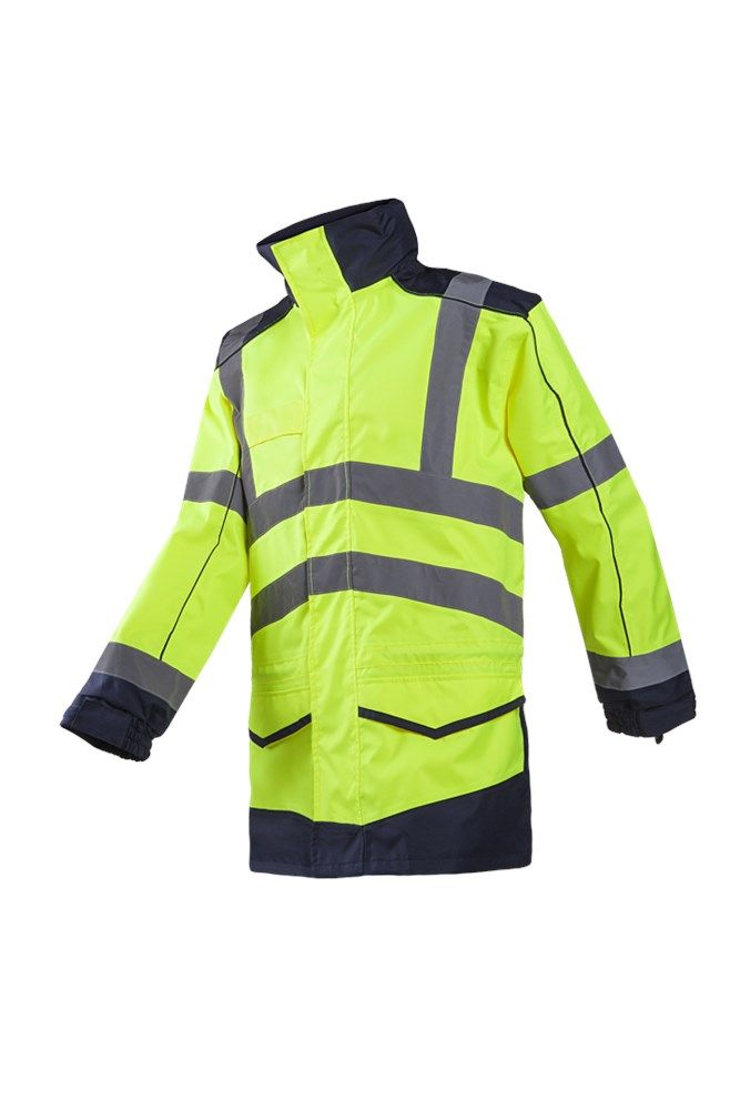 166A Parka Anfield fluo geel/marine M