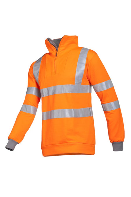 284A HV Sweater Bindal fluo or/grijs 2XL
