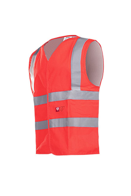 307A Waistcoat Hellisan fluo rood 4XL