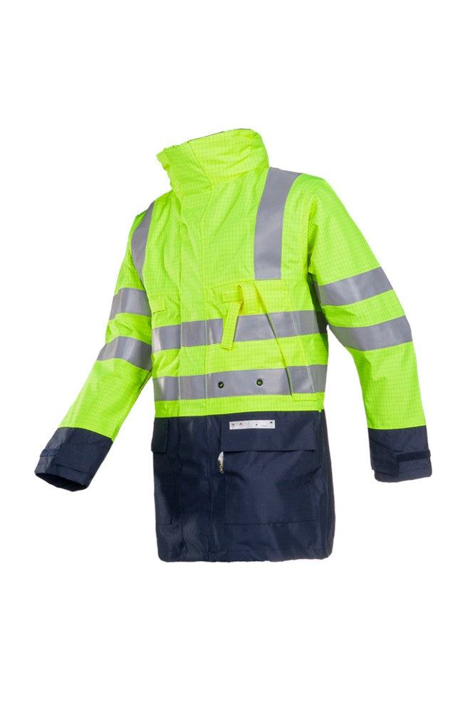 3073 Parka Winseler fluo geel/mar S