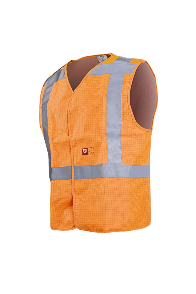 308A Waistcoat Raufar fluo oranje S