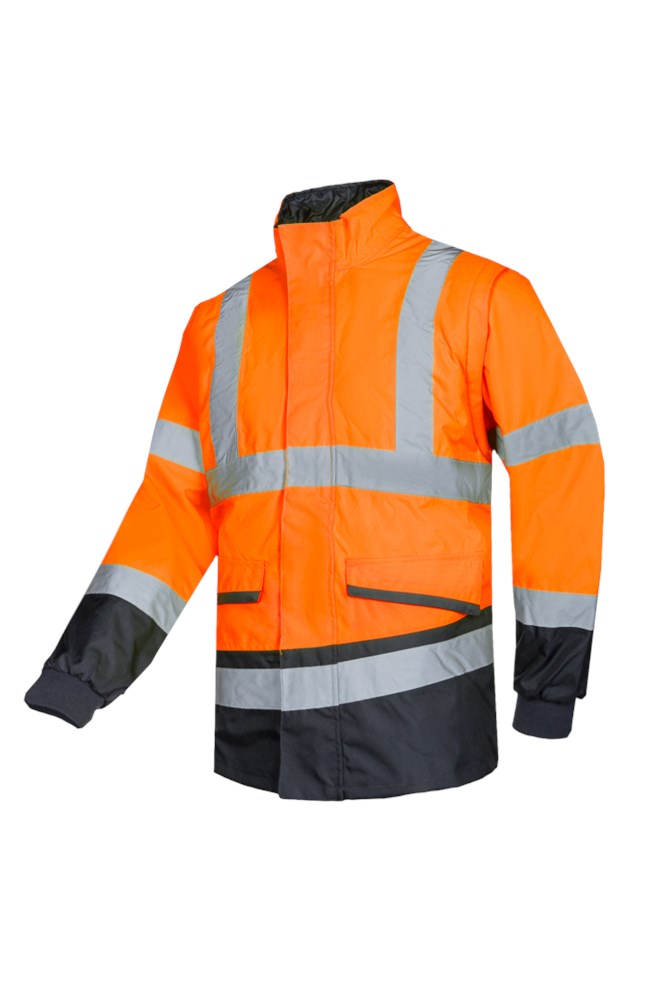 347A Blouson Malbro fl oranje/mar XS