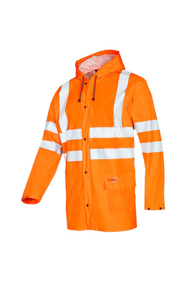 3726 Regenjas Eshton fluo oranje M