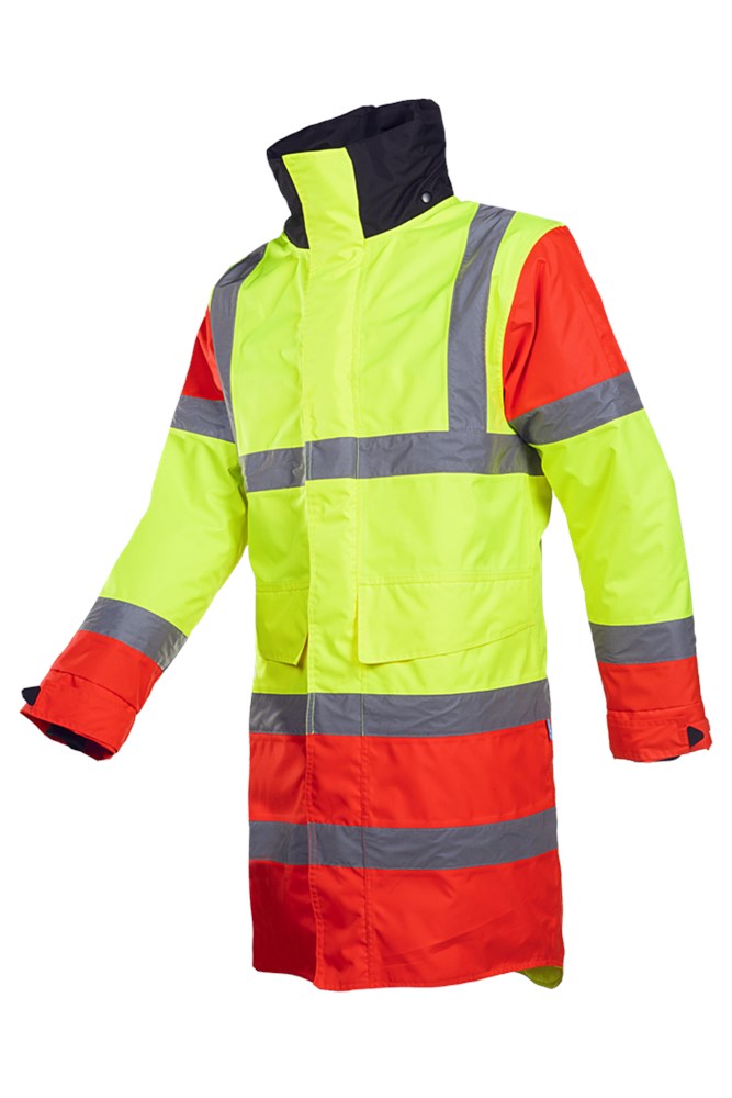 428A Parka Thoras fl geel/rood/zwart S