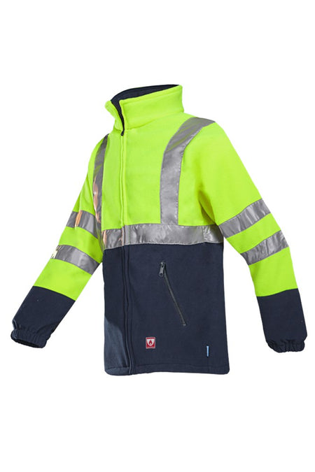 496Z Fleece FR Rainier fl geel/mar XL