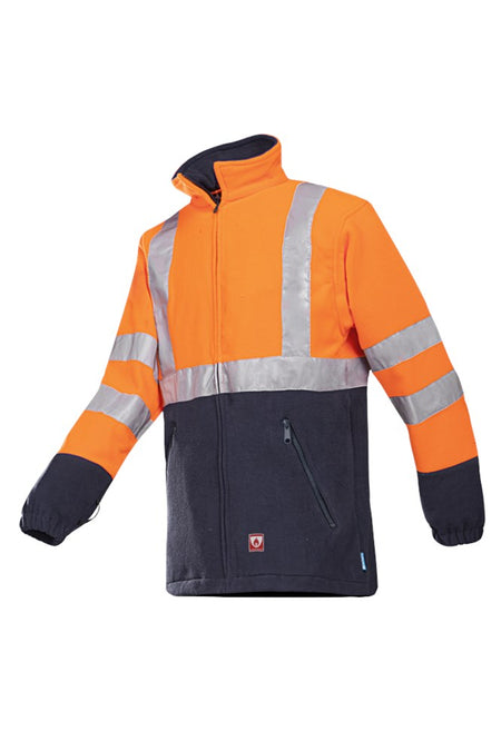 496Z Fleece FR Rainier fl oranje/mar 3XL