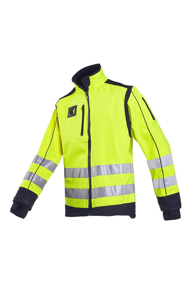 521A Softshell Walney fl geel/blauw S
