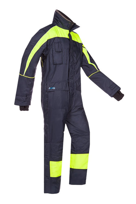 5338 Overal Olmet fluo geel/marine XL