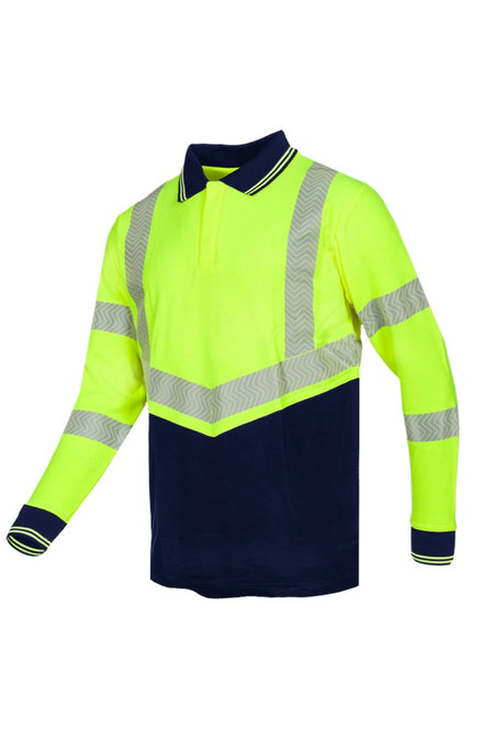 542A Polo Ardva fluo geel/marine S
