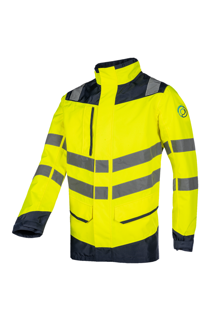 682A Jas Birkum fluo geel/marine M