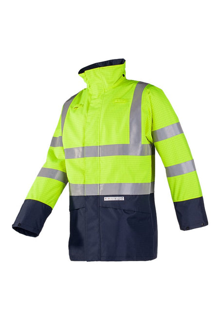 7219 Jas Elliston fluo geel/marine XL