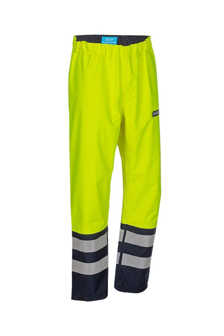 7276 Broek Hovi fluo geel/marine S