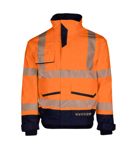 8530 Jas Frovik FR+AST oranje/marine 2XL