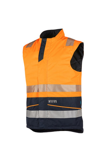 9375 Bodywarmer Vikja fl oranje/mar S