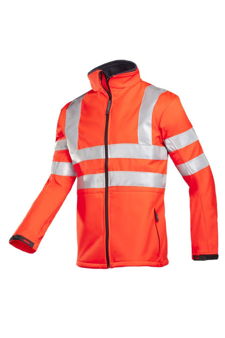 9833 Softshell Genova fluo rood S