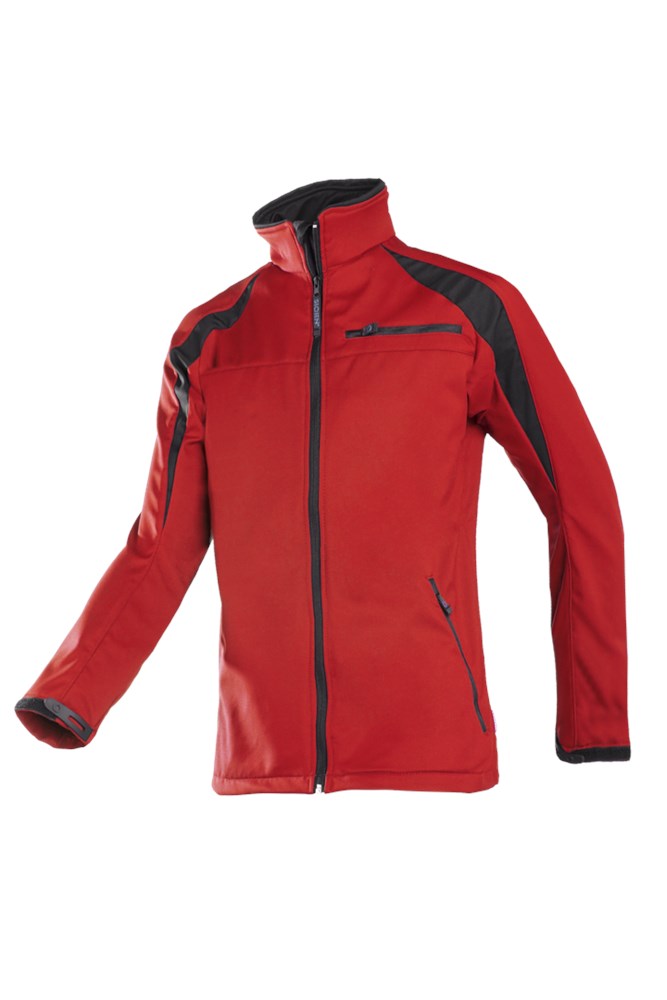 9834 Softshell Piemont rood/zwart M