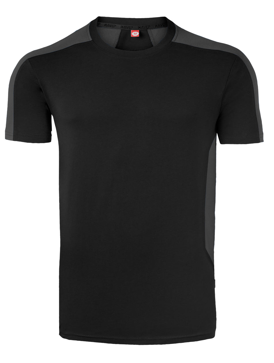 Havep 10072 T-shirt charcoal/k.blauw M