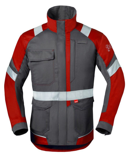Havep 50285 Korte jas ch. grijs/rood, 52