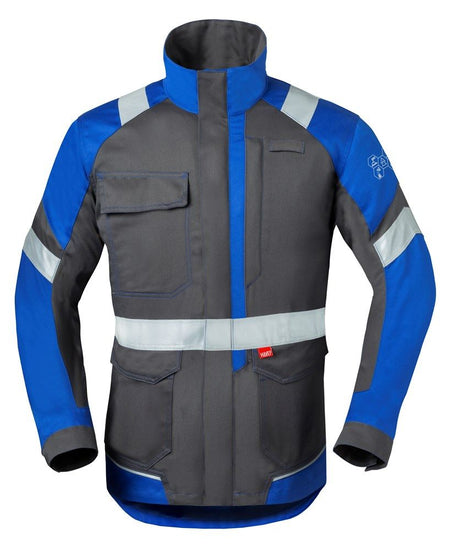 Havep 50285 Korte jas grijs/k.blauw, 52