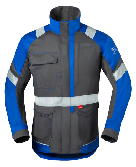 Havep 50292 Korte jas  grijs/k.blauw, 66