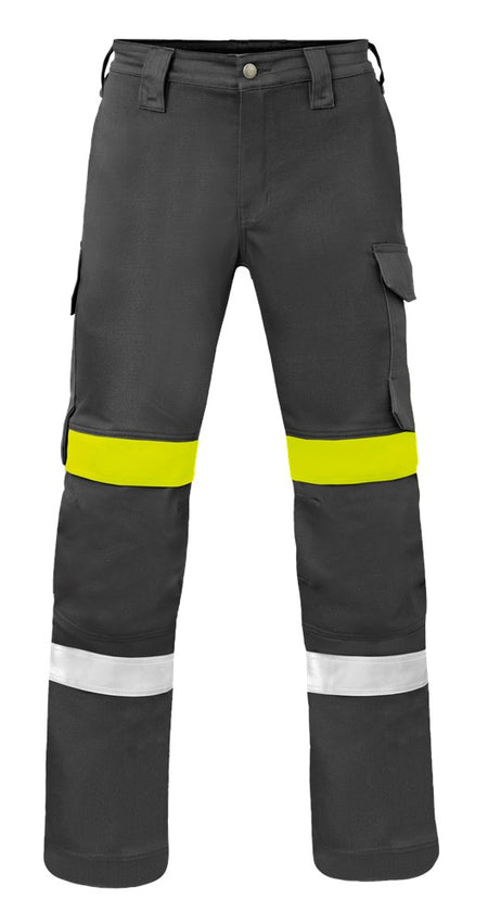 Havep 80395 Werkbroek grijs/fl. geel G26