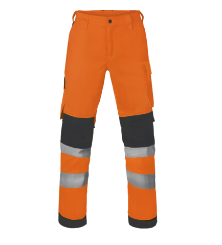 Havep 80574 Werkbroek fluo or./charc. 58