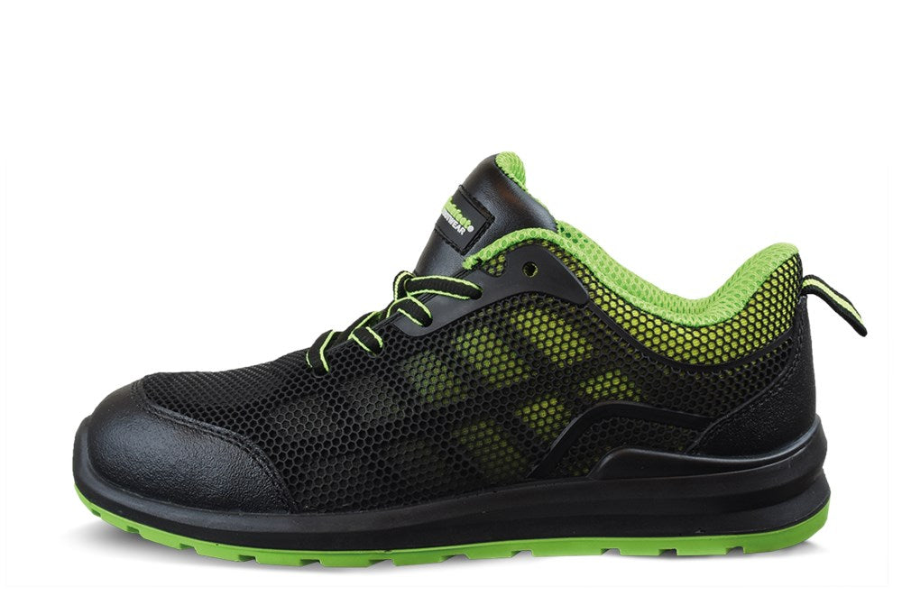 SF Sneaker Askim S1P zw/Lime laag, mt 40